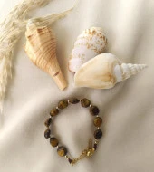 Bileklik Doğal Kaplan Gözü Taşı 316L Kararmaz Çelik Hakiki Boncuklu Kadın Erkek Bilezik - 5