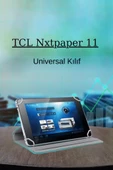 TCL Nxtpaper 11 inç Uyumlu 360 Dönebilen Deri Standlı Universal Tablet Kılıfı thumbnail 9