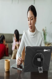 Galaxy Tab S8 Ultra Uyumlu Fuchsia Defender Silikon Tablet Kılıfı thumbnail 5