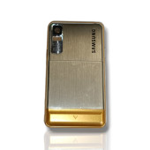 Samsung F480 Kasa Samsung Galaxy F480 Uyumlu Gold Renk Orta Kasa Ön Arka Kapak Tuş Takımı - 3