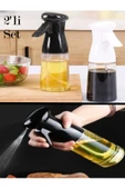 2 Adet Sprey Yağdanlık, Airfryer için Yağdanlık Püskürtmeli Sprey Cam Şişe Zeytinyağı Sirke - 1