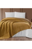 Home Bella Çift Kişilik Battaniye 200X220 -Hardal01 - 1