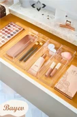 18 Parça Banyo Mutfak Çekmece Içi Düzenleyici Lv 216 (X3) Set Takı Makyaj Kutusu Kalemlik Kaşıklık - 5