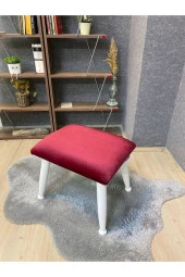 Asedia Trend Lake Bordo Ahşap Ayak Uzatma Pufu Makyaj Koltuğu Bench Tabure thumbnail 3