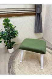 Asedia Trend Lake Beta Yeşil Ahşap Ayak Uzatma Pufu Makyaj Koltuğu Bench Tabure thumbnail 3