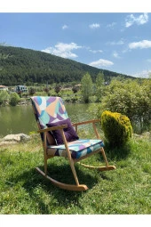 Asedia Trend Naturel Mistik Sallanan Sandalye Dinlenme Emzirme Baba Tv Okuma Koltuğu Berjer thumbnail 1