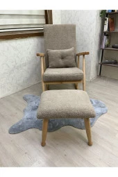 Asedia Trend Naturel Teddy Kahve Sallanan Sandalye Dinlenme Emzirme Baba Tv Okuma Koltuğu Berjer - 2