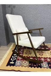 Asedia Trend Ceviz Teddy Krem Sallanan Sandalye Dinlenme Emzirme Baba Tv Okuma Koltuğu Berjer thumbnail 3