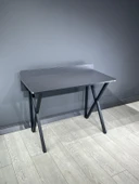 Hey Modüler Mobilya Hey Modüler Mobilya Rüya Antrasit Çalışma Masası Siyah Ayak thumbnail 4