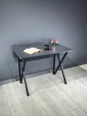 Hey Modüler Mobilya Hey Modüler Mobilya Rüya Antrasit Çalışma Masası Siyah Ayak thumbnail 2