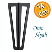 Ovit Koltuk Baza Puf Sehpa Tv Ünite Masa Mobilya Ayağı Ayakları Metal Ayakları 14 Cm Siyah - 1