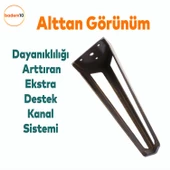 Ovit Koltuk Konsol Tv Ünite Mobilya Masa Ayağı Metal Ayakları 20 Cm Antik Sarı - 4
