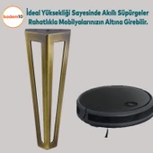 Ovit Koltuk Konsol Tv Ünite Mobilya Masa Ayağı Metal Ayakları 20 Cm Antik Sarı - 5