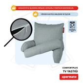 ComfortPlus Tv Yastığı Kollu  Yastık, Sırt Destek Yastığı, Üçgen Yastık, Bel Yastığı Antrasit thumbnail 3