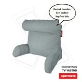 ComfortPlus Tv Yastığı Kollu  Yastık, Sırt Destek Yastığı, Üçgen Yastık, Bel Yastığı Antrasit thumbnail 1
