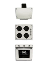 ALVEUS LÜX RUSTİK KREM 3LÜ CAM ANKASTRE SET - 1