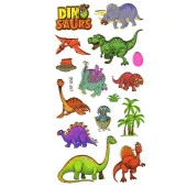 Sticker Kabartmalı Stiker Defter, Planlayıcı Etiket (lrf-004) - 17X9 cm -  Sevimli Dinazor - 1