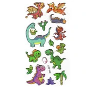 Sticker Kabartmalı Stiker Defter, Planlayıcı Etiket (lrf-006) - 17X9 cm - Eğlenceli Dinazor thumbnail 2