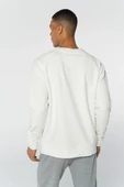 Hummel 921658-9003 Ekru Hummel Baskılı Bisiklet Yaka Erkek Sweat - 2