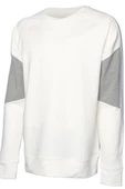 Hummel 921658-9003 Ekru Hummel Baskılı Bisiklet Yaka Erkek Sweat - 3