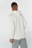Hummel 921556-9003 Ekru Baskılı Kapüşonlu Erkek Sweat - 3