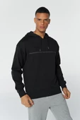 Hummel 921645-2001 Siyah Önü Hummel Baskılı Kapüşonlu Erkek Sweat - 2