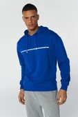 Hummel 921645-7788 Lacivert Önü Hummel Baskılı Kapüşonlu Erkek Sweat - 1