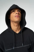 Hummel 921645-2001 Siyah Önü Hummel Baskılı Kapüşonlu Erkek Sweat - 4