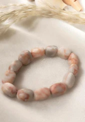 Bileklik Doğal Taşı Lastikli Esnek Kadın Erkek Bilezik Takı Aksesuar - 4