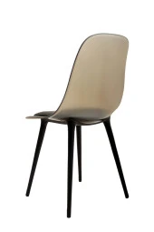 Netaks Abant Sandalye Siyah Metal Ayaklı (Şeffaf) Minderli 4lü Takım Füme Renk thumbnail 3