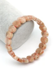 Güneş Taşı Doğal Taş Bileklik 10 x 14 mm Özel Kesim thumbnail 1