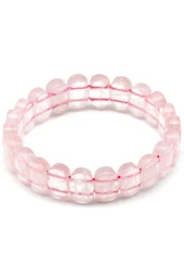 Pembe Kuvars Doğal Taş Bileklik 9 x 14 mm Özel Kesim thumbnail 2