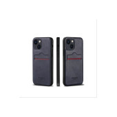 Iphone 13 Kartlıklı Deri Kılıf Lacivert - 1