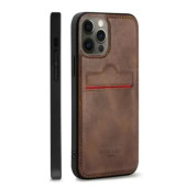 Iphone 13 Pro Uyumlu Kartlıklı Deri Kılıf Kahverengi - 1
