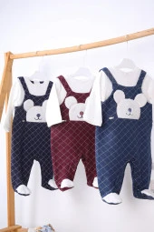 Babyhola %100 Pamuk Kız Erkek Bebek Tulum 13500 - 4