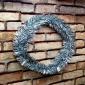 GÜN IŞIĞI LED IŞIKLI GARLAND 5 METRE IŞIKLI PARLAK METALİK GÜMÜŞ ÇAM DALI LED IŞIKLI GÜMÜŞ GARLAND thumbnail 1