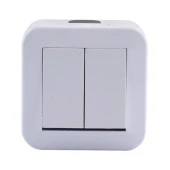 Sıva Üstü İkili Anahtar Düğme Nemliyer İp44 Elektrik Anahtar Çiftli Priz Sıva Üstü Kablosuz - 5