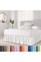 Sens Moi Baza Fırfırı & Çift Kişilik & Ranforce Kumaş & 140x200 - 150x200 - 160x200 Yataklara Uyumlu - Beyaz - 1