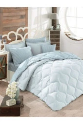 Sens Moi Uyku Seti (çift Kişilik) 6 Parça - Ranforce - Çizgili Desen- Çift Taraflı Kullanım - 1