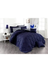 Sens Moi Uyku Seti (BATTAL EBAT) 8 Parça - Ranforce - Çizgili Desen- Çift Taraflı Kullanım - 1