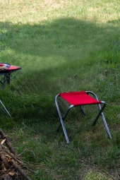 Exent Katlanır Balıkçı taburesi, kamp taburesi, piknik taburesi, Kamp Sandalyesi-Kırmızı-**2 ADET** thumbnail 3