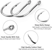 Valkyrie 1000 Adet Kutulu 1. Kalite Paslanmaz Karbon Çelik Halkalı Olta Seti 3-12 Numara - Balık Kancası - 7