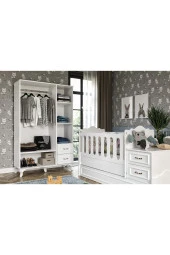 Kartopu Country Tarzı Bebek Odası Takımı Beyaz - 3 Parçalı Tamamı 1. Kalite Mdf - 2