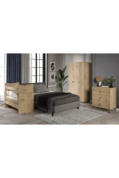 KZNMOB HOME Papatya Bebek Odası Takımı Meşe - 3 Parçalı Tamamı 1. Kalite Mdf - 1