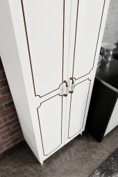 KZNMOB HOME 2 Kapaklı 5 Bölmeli Geniş Mutfak, Kavanoz, Erzak Dolabı - Tamamı 1. Kalite MDF - 4