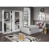 KZNMOB HOME Anemon 3 Parçalı Tek Kişilik Mdf Genç Odası Takımı - Tamamı 1. Kalite Mdf Gardrop, Masa, Karyola - 2