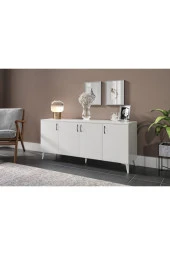 KZNMOB HOME Sigma Çok Amaçlı Beyaz Mdf Konsol - Tamamı 1. Kalite Mdf - 1