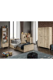 KZNMOB HOME Akasya Modern Genç Odası Takımı Meşe - 4 Parçalı Ve Tamamı 1. Kalite Mdf - 1
