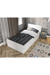 KZNMOB HOME Snow Tek Kişilik Country Tarzı Mdf Karyola - 100cm X 200cm Ölçülerinde - 2