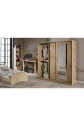 KZNMOB HOME Samira Modern Genç Odası Takımı Meşe - 5 Parçalı Ve Tamamı 1. Kalite Mdf - 5